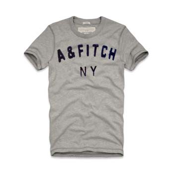 Abercrombie Fitch Hombres De Cuello Redondo Corto Remera AF5291